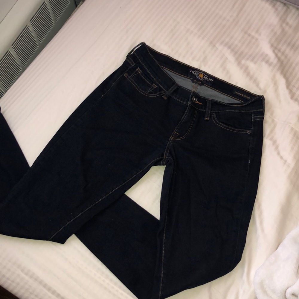 Lucky Brand Dark Wash Charlie Skinny Jeans